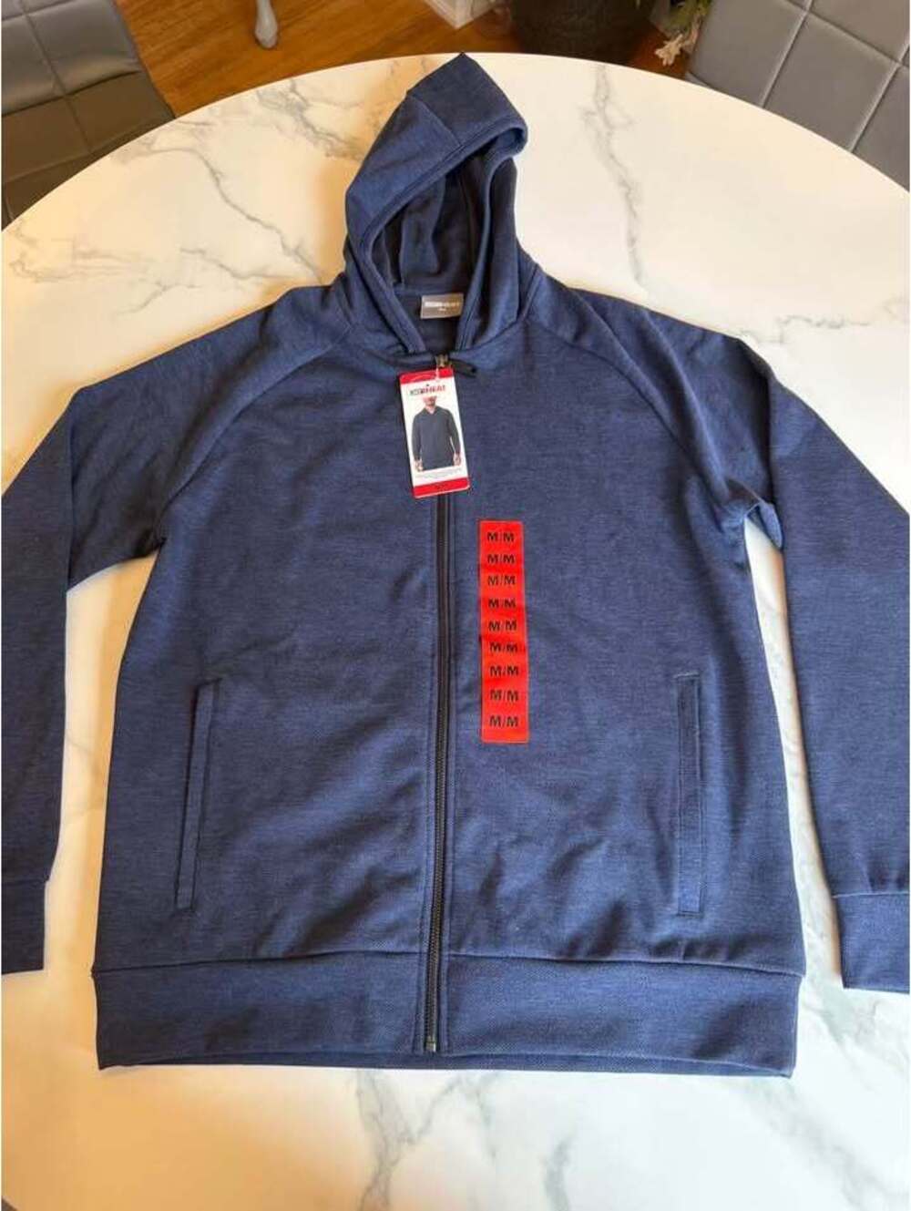 HEAT men’s navy full zip hoodie navy Medium